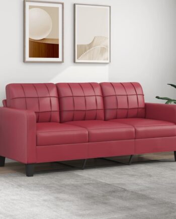Personers Sofa Kunstlæder 198 Vinrød