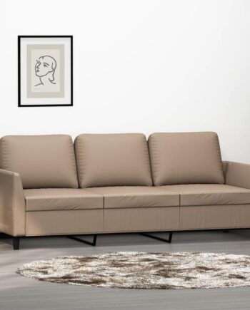 Personers Sofa Kunstlæder Cappuccino 180 Sædebredde