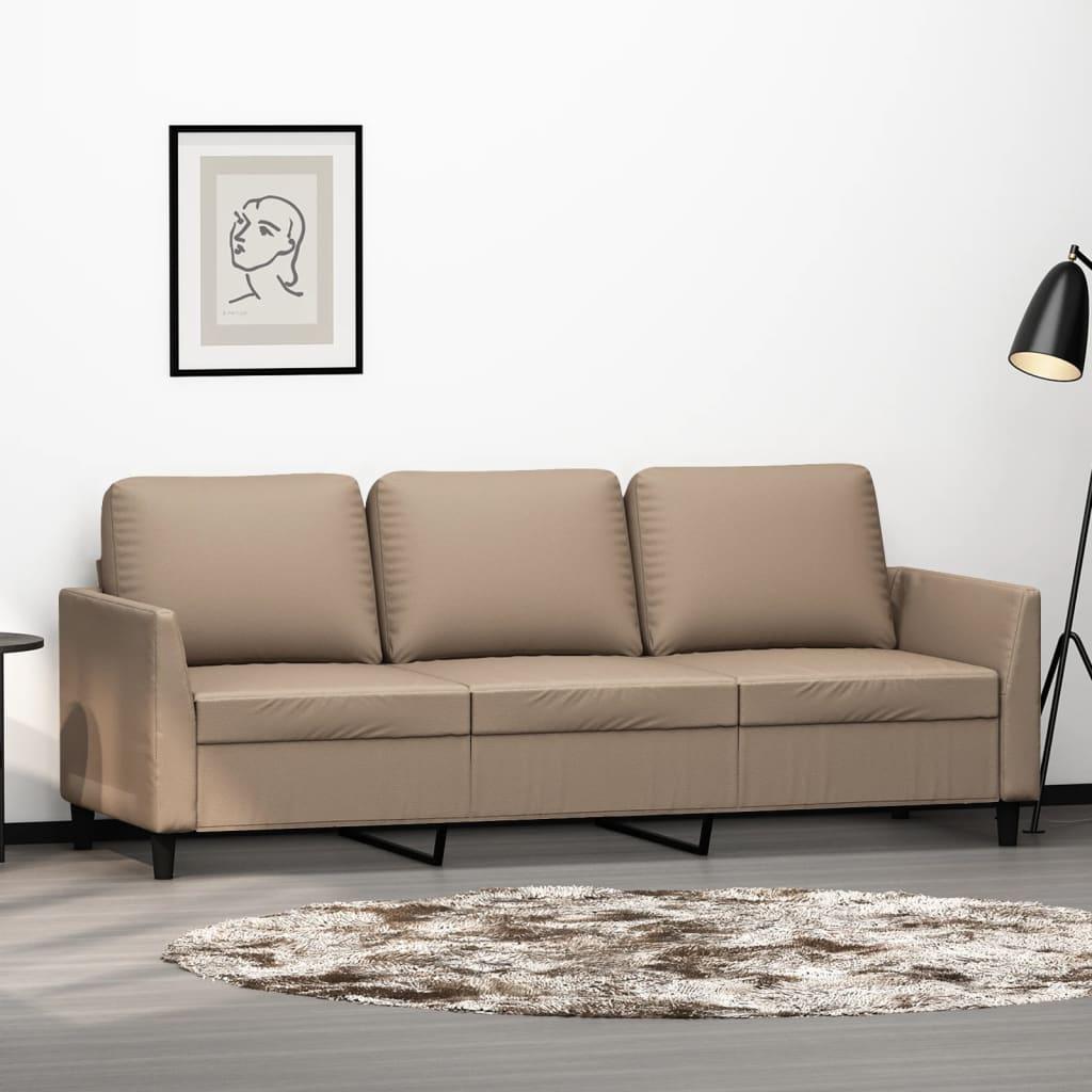 Personers Sofa Kunstlæder Cappuccino 180 Sædebredde