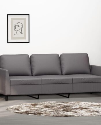 Personers Sofa Kunstlæder Grå 180 Sædebredde