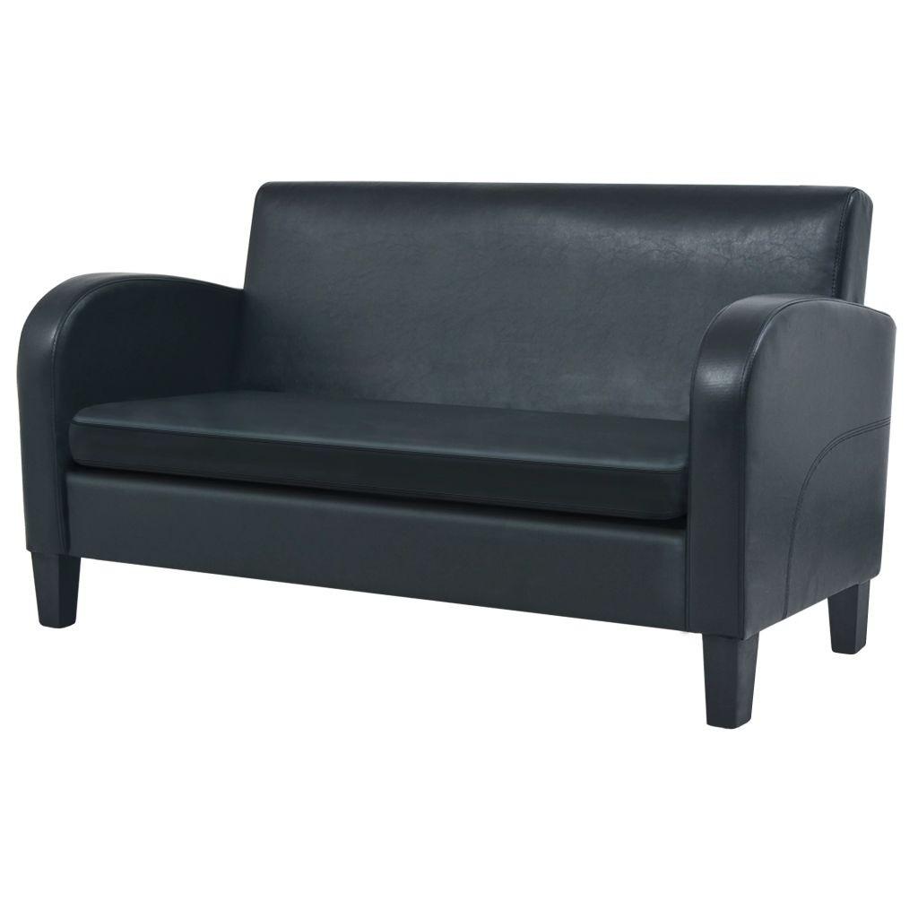Personers Sofa Kunstlæder Sort