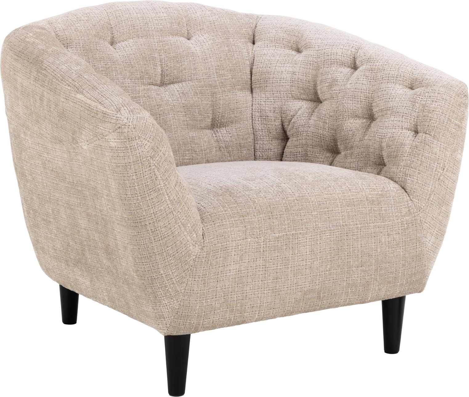 Personers Sofa Lænestol Signature Vella Juto Stof Beige Sorte Gummitræsben H42b57d55