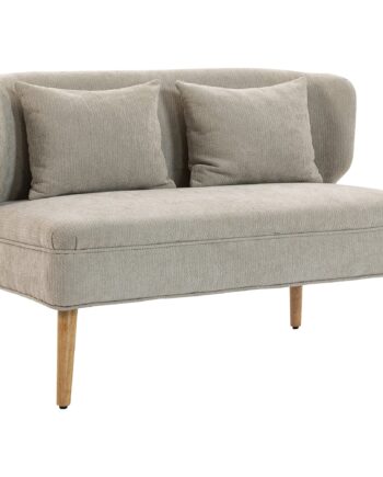 Personers Sofa Lille Chenillesofa Med Ryglæn Tykt Sæde Gummitræfødder Beige