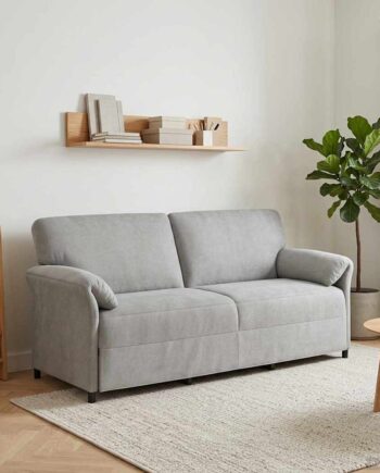 Personers Sofa Lysegrå 198 Fløjl