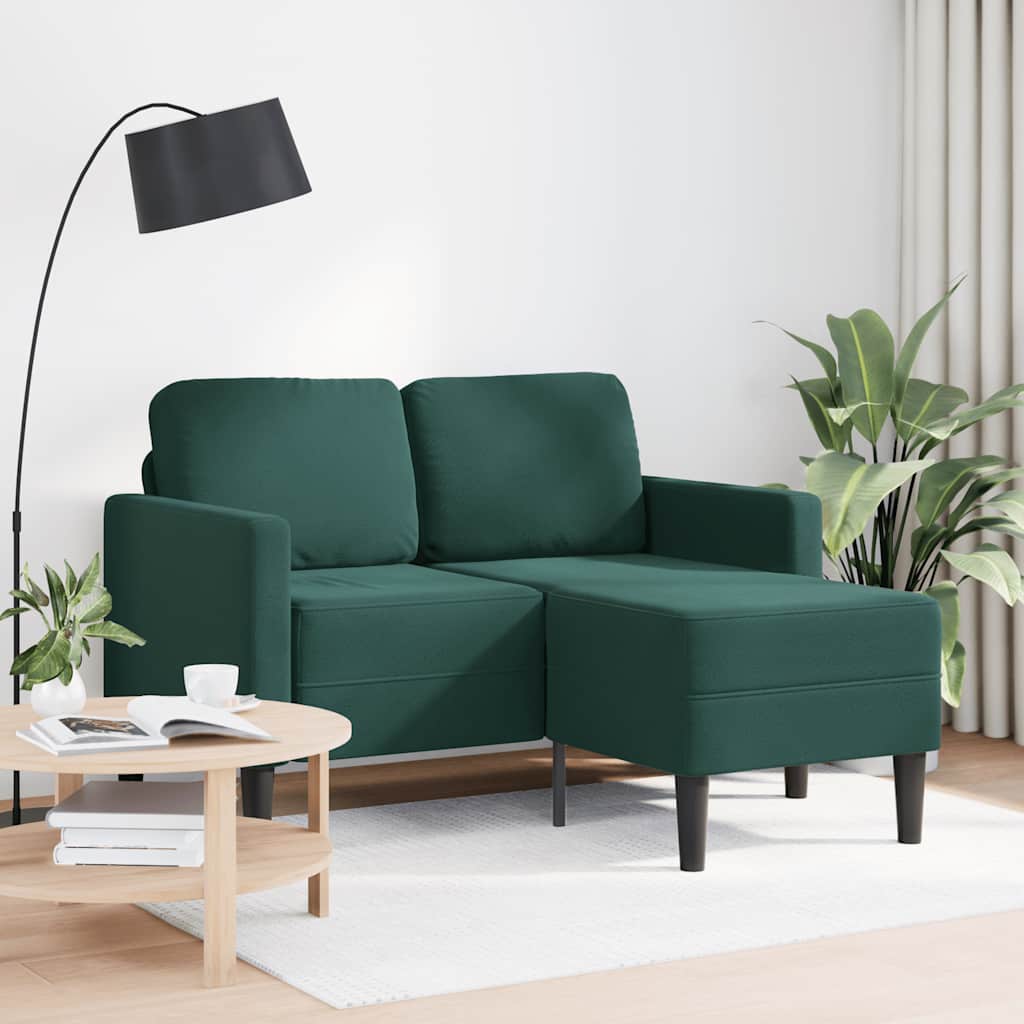 Personers Sofa Med Chaiselong Formet 125 Fløjl Lysegrå