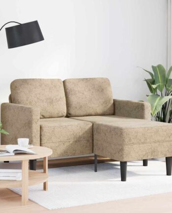 Personers Sofa Med Chaiselong Formet 125 Kunstlæder Brun
