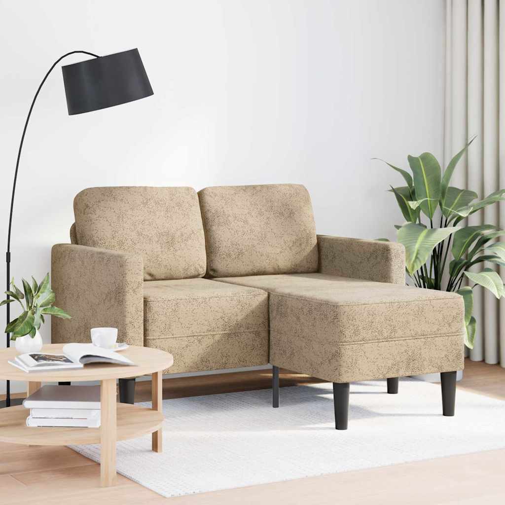 Personers Sofa Med Chaiselong Formet 125 Kunstlæder Brun