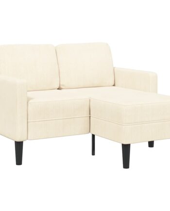 Personers Sofa Med Chaiselong Formet 125 Linned Creme