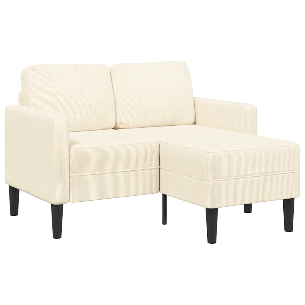Personers Sofa Med Chaiselong Formet 125 Linned Creme