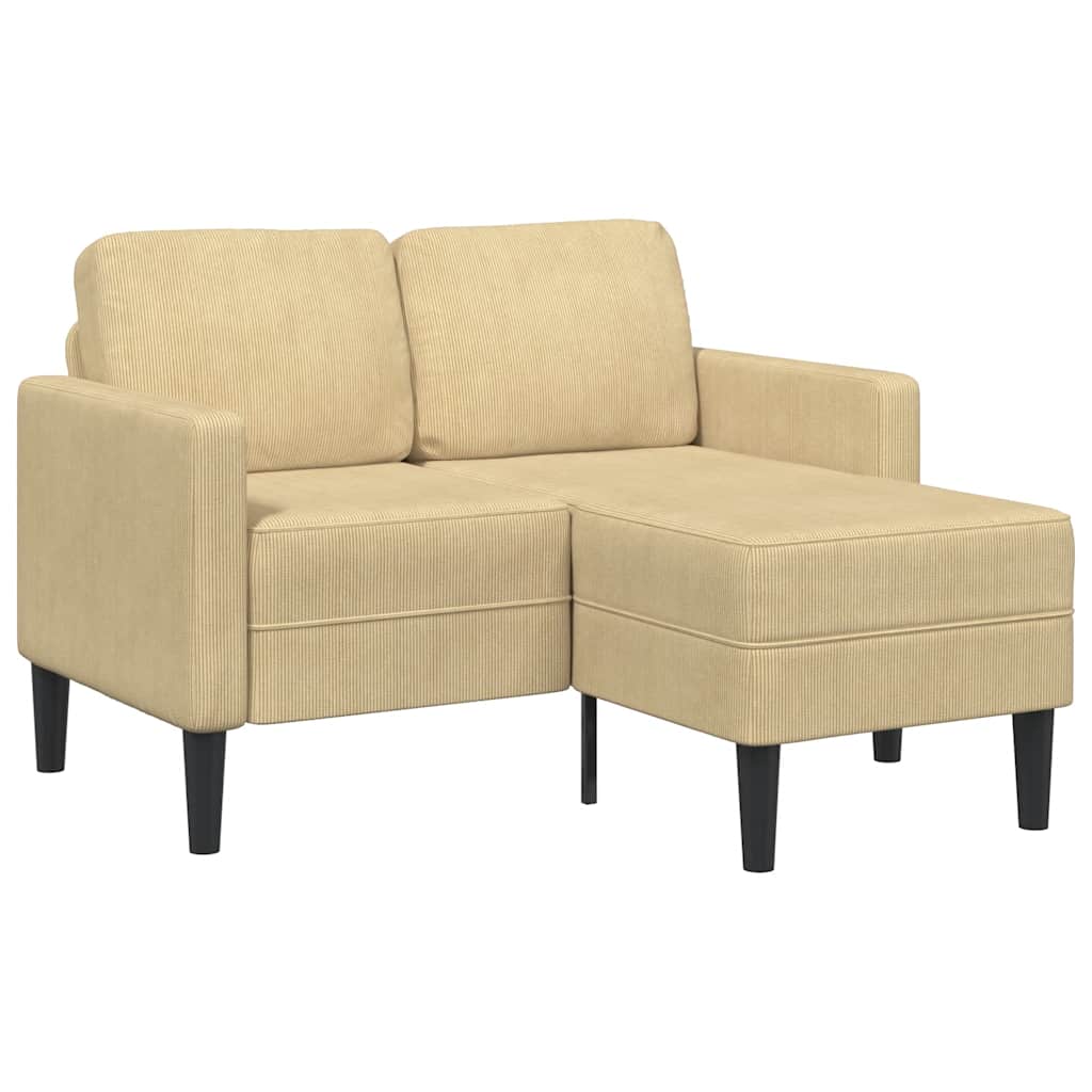 Personers Sofa Med Chaiselong Formet 125 Linned Grågrøn