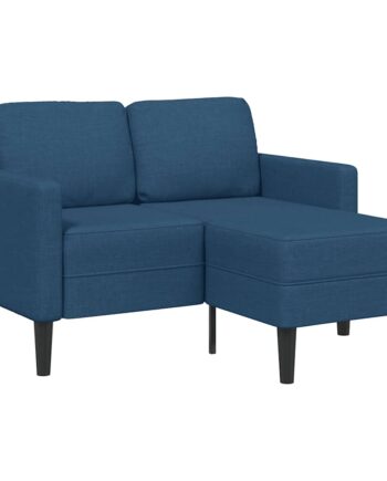 Personers Sofa Med Chaiselong Formet 125 Stof Blå