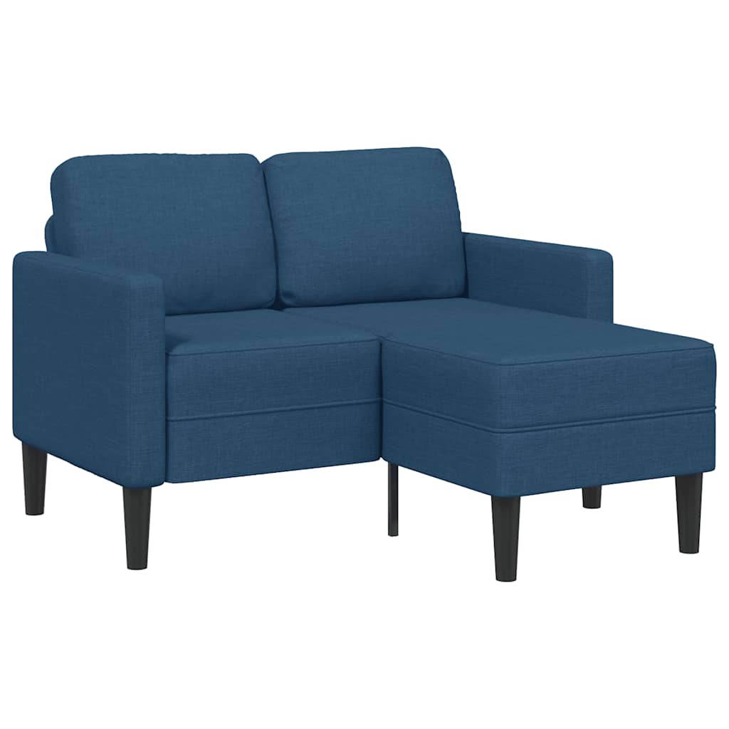 Personers Sofa Med Chaiselong Formet 125 Stof Blå