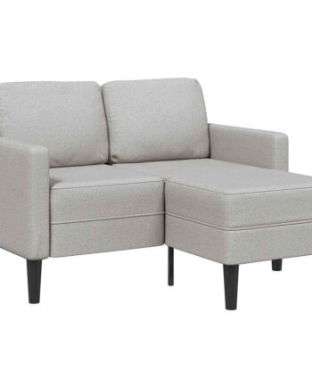 Personers Sofa Med Chaiselong Formet 125 Stof Skygrå