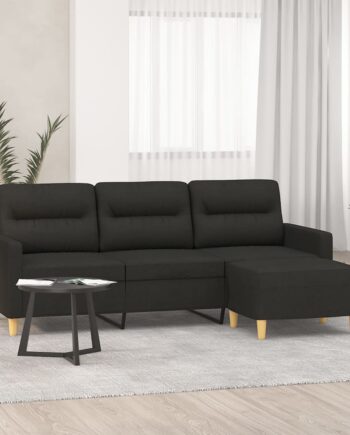 Personers Sofa Med Fodskammel 180 Creme