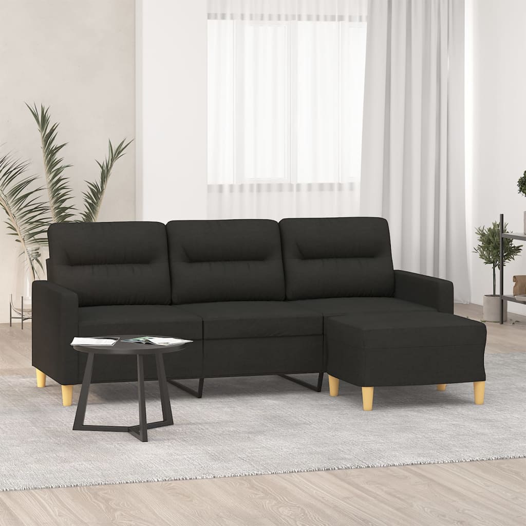 Personers Sofa Med Fodskammel 180 Creme
