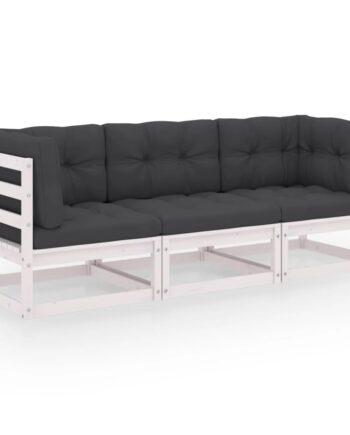 Personers Sofa Med Hynder Massivt Fyrretræ