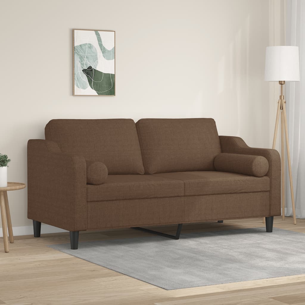 Personers Sofa Med Pyntepuder 140 Stof Brun