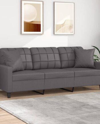 Personers Sofa Med Pyntepuder Kunstlæder 120 Cappuccino