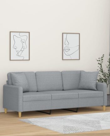 Personers Sofa Med Pyntepuder Stof 120 Creme