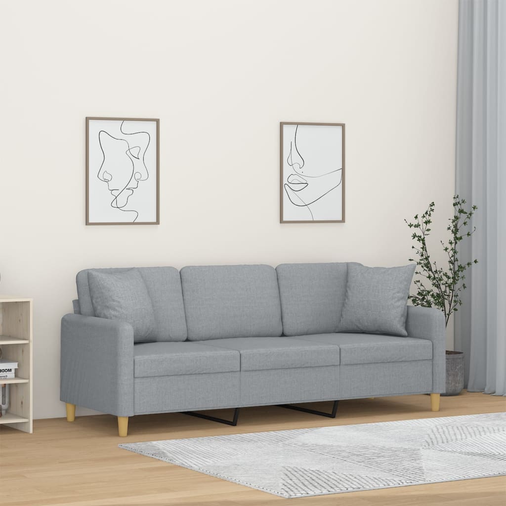 Personers Sofa Med Pyntepuder Stof 120 Creme