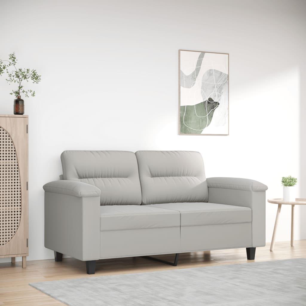Personers Sofa Mikrofiber 120 Sædebredde Lysegrå