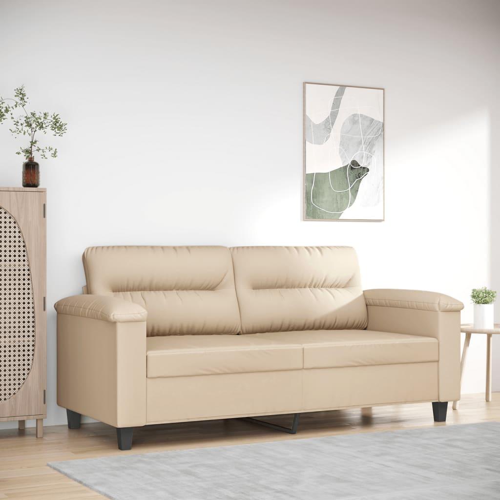 Personers Sofa Mikrofiberstof Creme Sædebredde 140