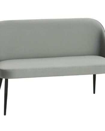 Personers Sofa Moderne Polstret Sofa Med Metal Træstel Fløjlsblødt Stofbetræk Grå