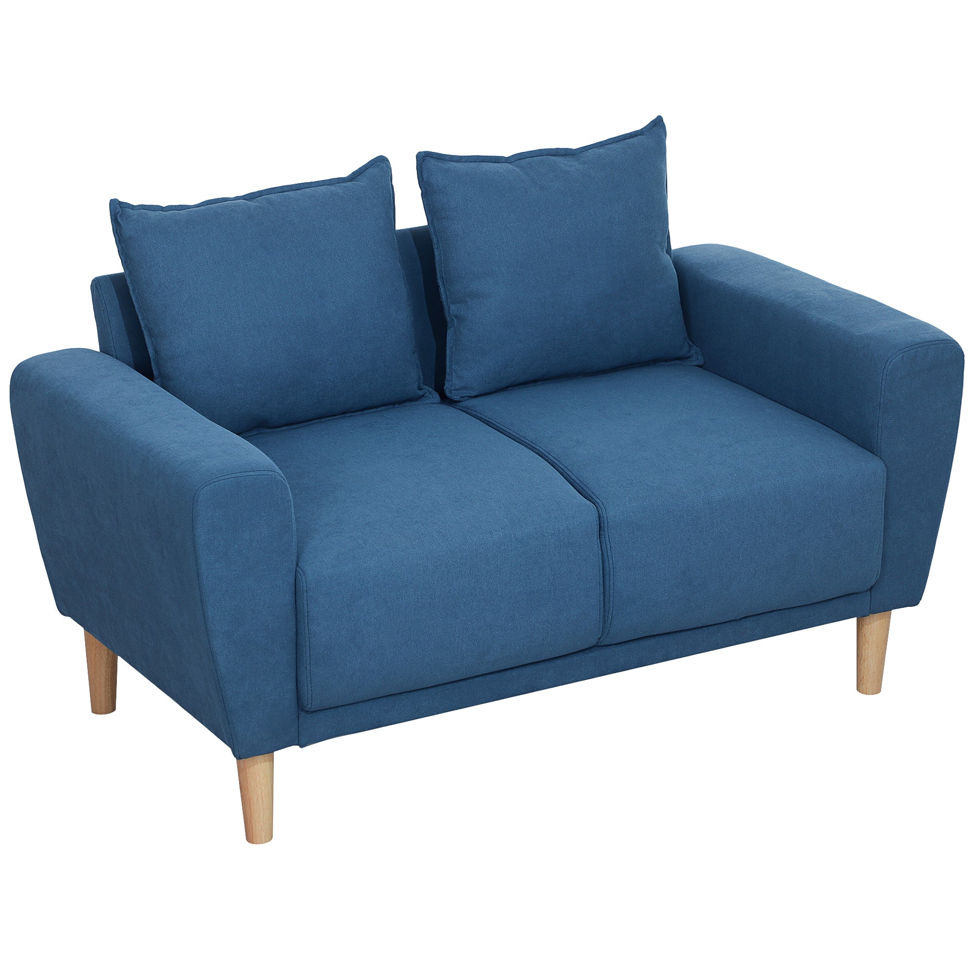 Personers Sofa Moderne Stofsofa Ryghynder Eukalyptustræstel 133 Blå