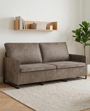 Personers Sofa Mørkegrå 190 Faux Suedestof