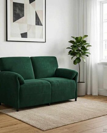 Personers Sofa Mørkegrøn 158 Fløjl
