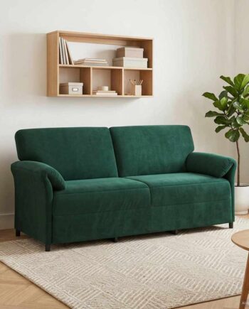 Personers Sofa Mørkegrøn 198 Fløjl