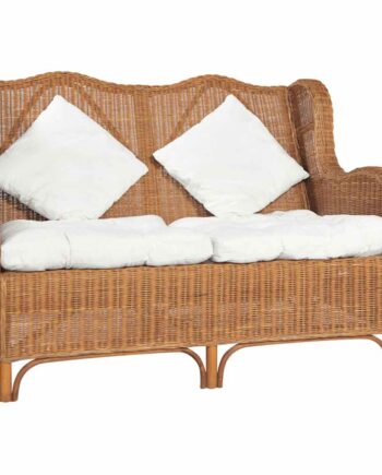 Personers Sofa Naturlig Rattan Hør Lysebrun