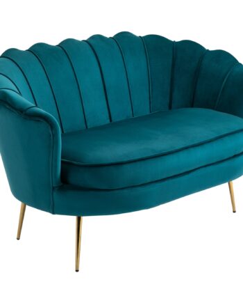 Personers Sofa Polstret Sofa Fløjlslook Dobbeltsofa Lasteevne Til 150 130 Mørkegrøn