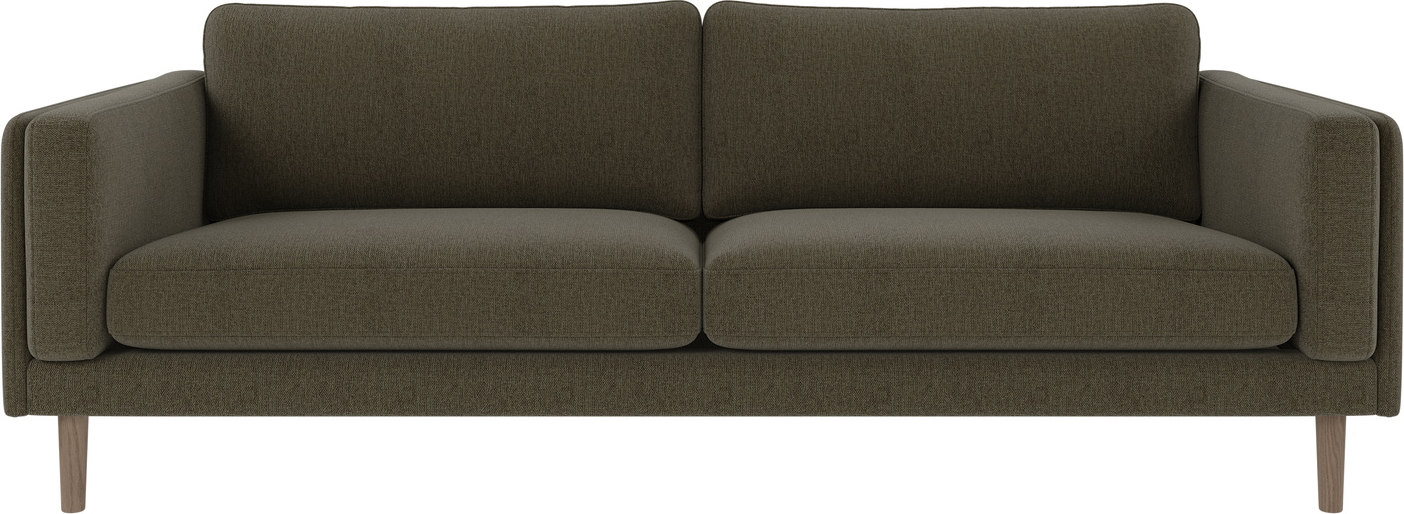 Personers Sofa Rowico Braden Dyb Grøn Med Hvidkalket Egetræramme 216x87x78