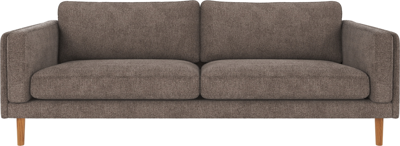 Personers Sofa Rowico Braden Greg Mørk Beige Polyester Med Lakerede Egetræsben Fsc Mix Træstel