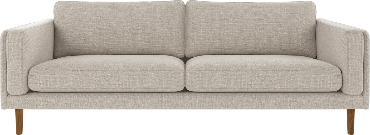 Personers Sofa Rowico Braden Lysegrå Robin 100 Polyester Med Egetræsben H78 B216 D87