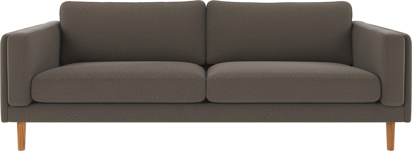 Personers Sofa Rowico Braden Mellemgrå Rita Polyester Med Lyse Egetræsben 216