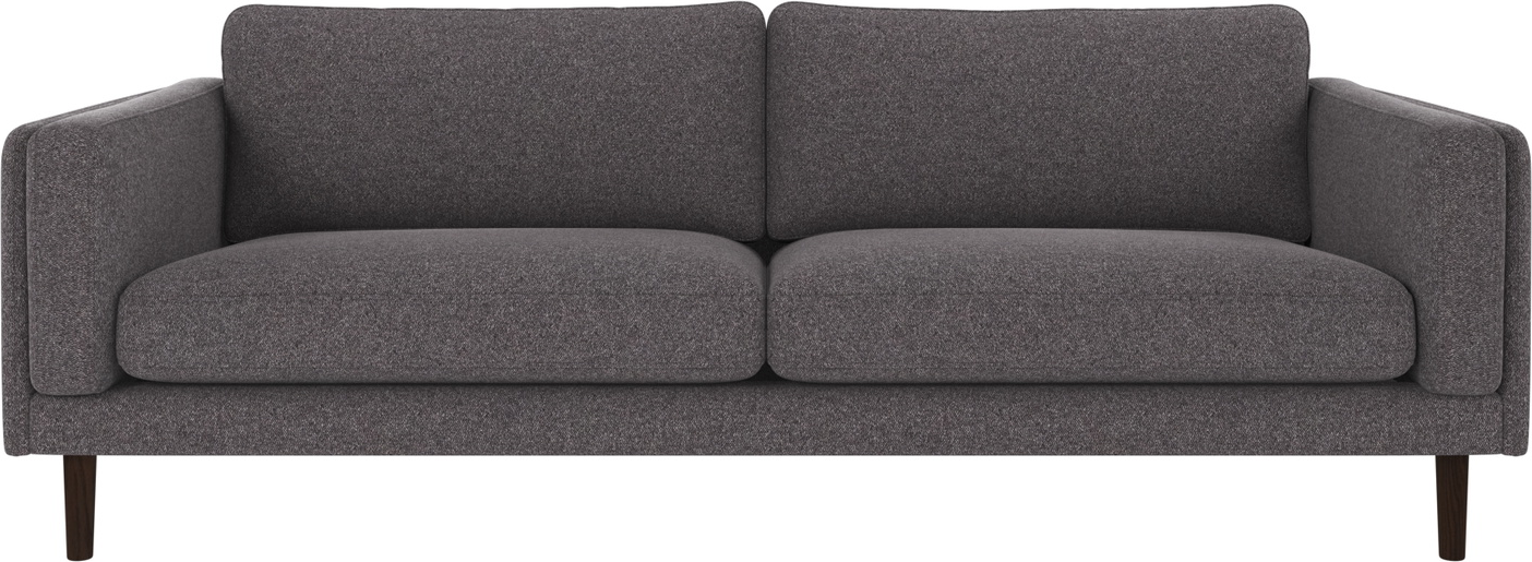 Personers Sofa Rowico Braden Mørkegrå Polyester Brenda Med Lakerede Egetræsben 21678
