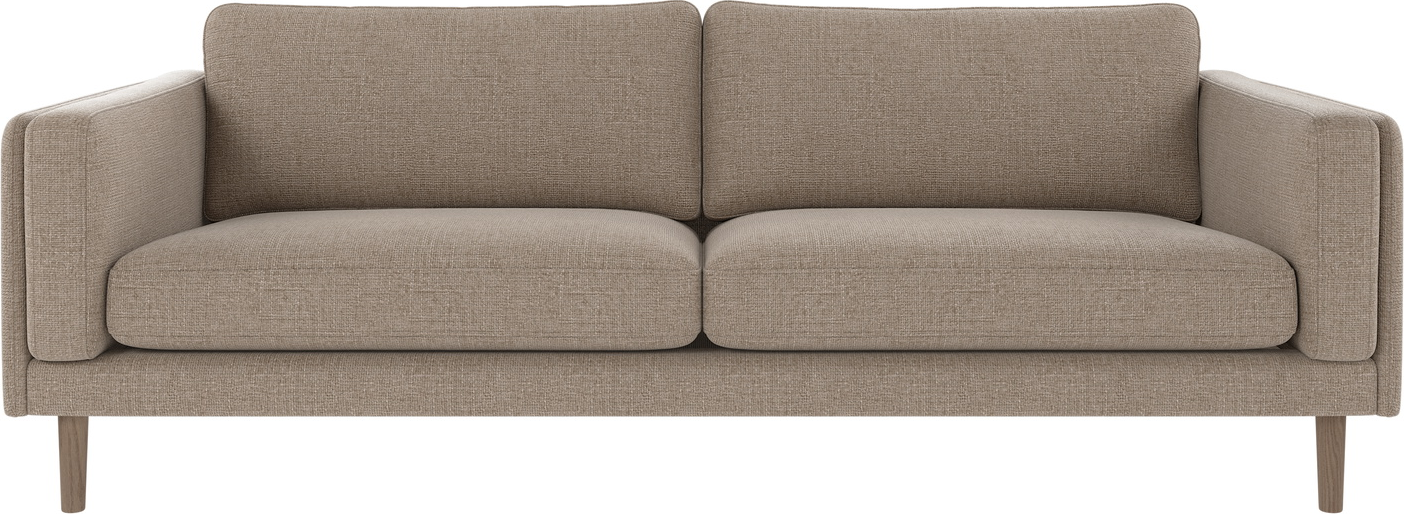 Personers Sofa Rowico Braden Robin 109 Gråbeige Polyester Fsc Mix Træramme Hvidvaskede Egetræsben