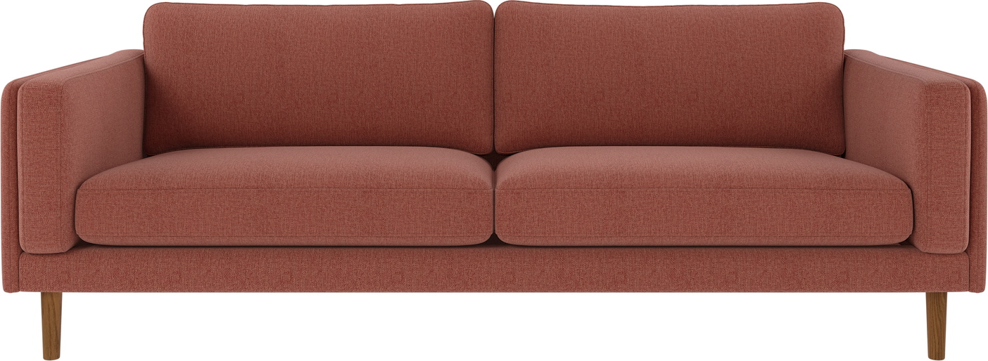 Personers Sofa Rowico Braden Rødt Stof B216 Fsc Certificeret Egetræsstel