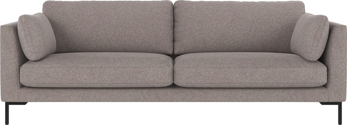 Personers Sofa Rowico Corwin Brenda Grå Beige Polyester Sort Metalben Fsc Mix Ramme