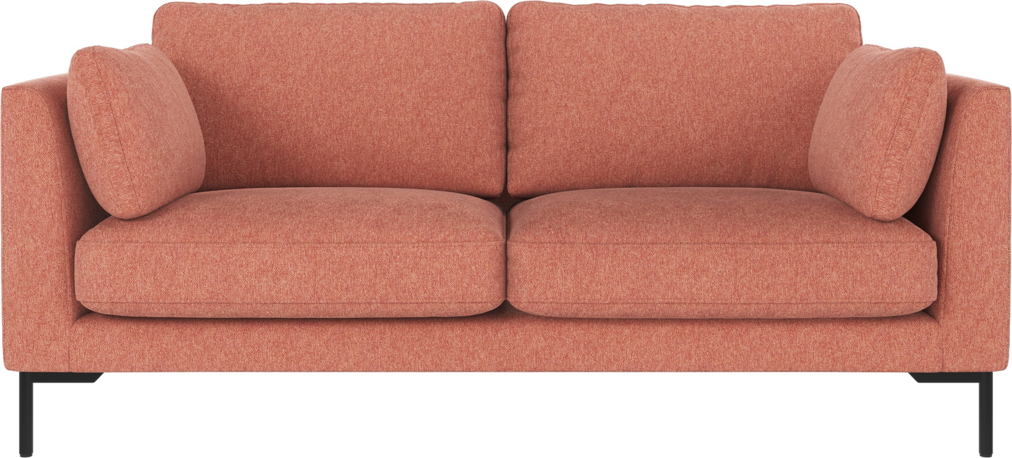 Personers Sofa Rowico Corwin Brenda Rød Polyester Med Sorte Metalben