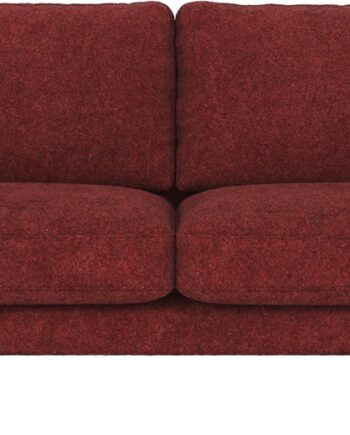 Personers Sofa Rowico Corwin Dybrød Anna8 Polyester Med Sorte Pulverlakerede Metalben 238 Bred