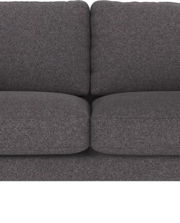 Personers Sofa Rowico Corwin Mørkegrå Brenda Polyesterstof Sort Metalramme