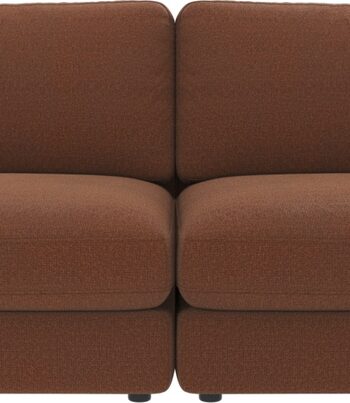 Personers Sofa Rowico Duncan Rita Rød Polyesterstof 258x103 Slidstærk