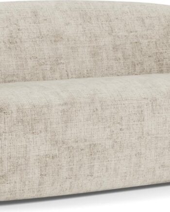 Personers Sofa Signature Livo Beige Juto Stof Med Sort Stel Lav Profil Kompakt 142x58x60