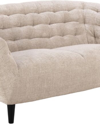 Personers Sofa Signature Vella Beige Juto Stof Tuftet Ryg Sort Gummitræsstel Kompakt B112d55