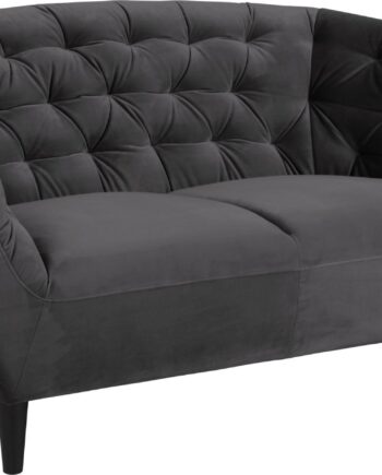 Personers Sofa Signature Vella Mørkegrå Vic Stof Kompakt B112d55h42 Fast Siddekomfort Sorte Koniske Gummitræsben