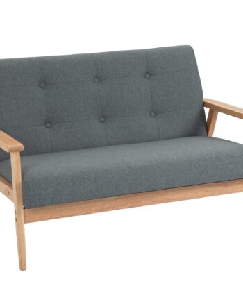 Personers Sofa Sofa Med Armlæn Ryghynde Stuesofa Med Linnedlook Polstret Sofa Til Stue Soveværelse 115 Mørkegrå