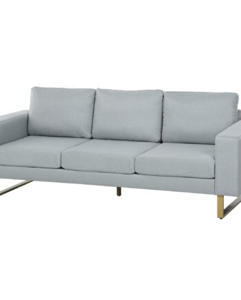 Personers Sofa Sofa Med Massivt Træstel Metalben Enkelt Design Lysegrå